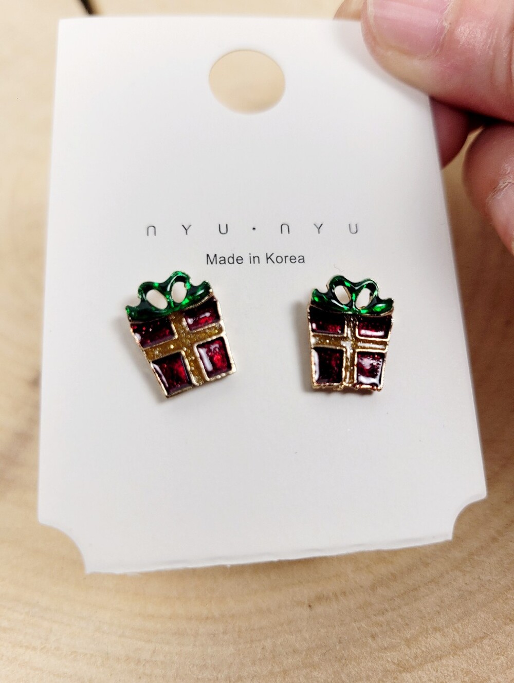 Brand New Gold Tone Christmas Gift Stud Earrings